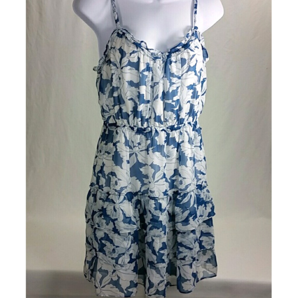 American Eagle Dress Blue White Floral